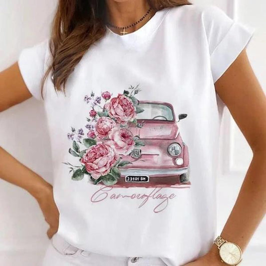 Tricou Flower Car (6699066785976)