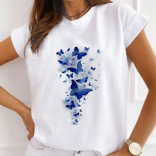 Tricou Blue Butterflies (6893145063608)