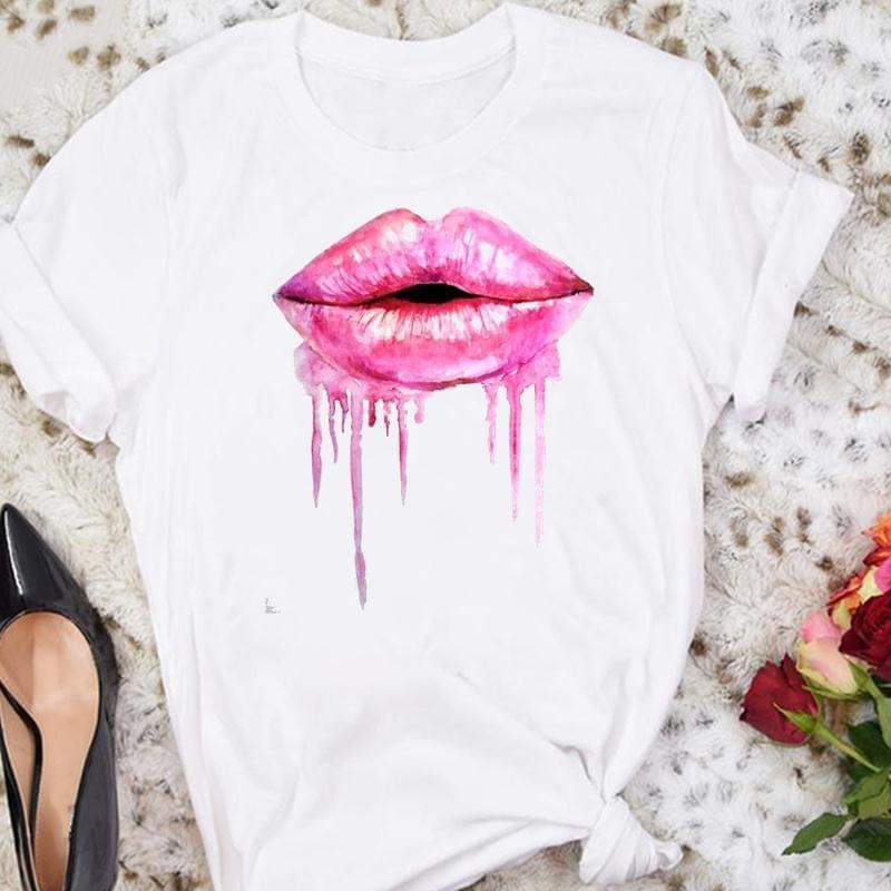 Tricou Pink Nice Lips (6894825341112)