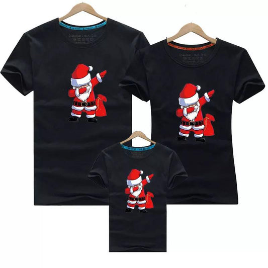 Tricouri Familie Black Mos Craciun Red (7476917895386)