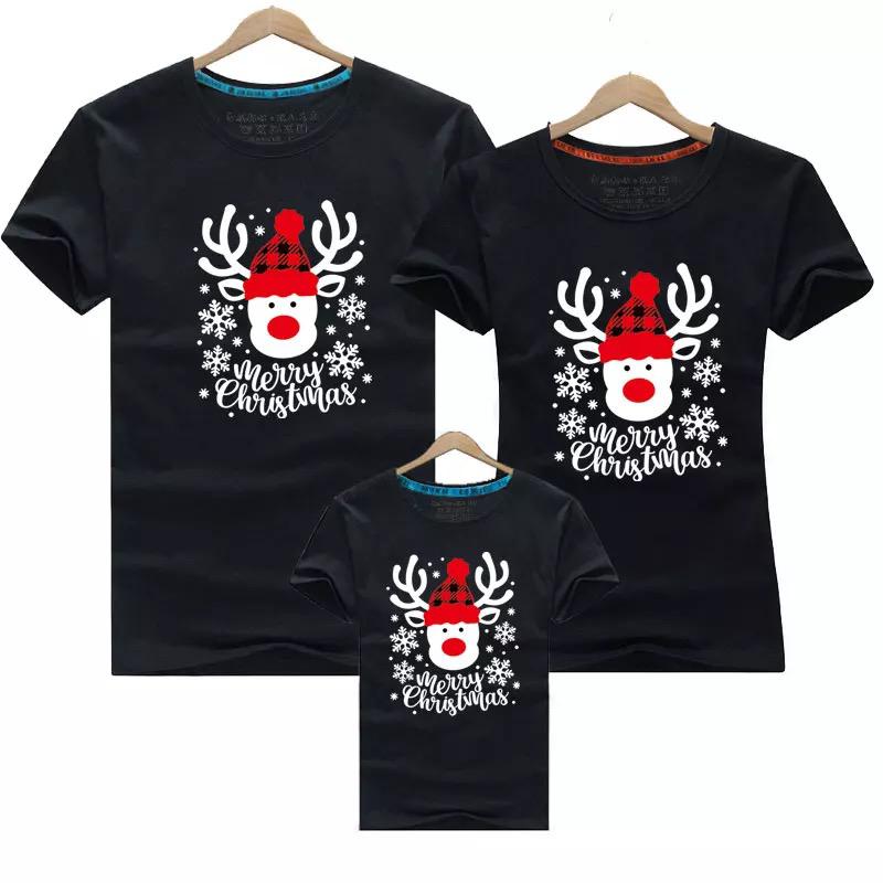 Tricouri Familie Black Merry Christmas (7476917076186)