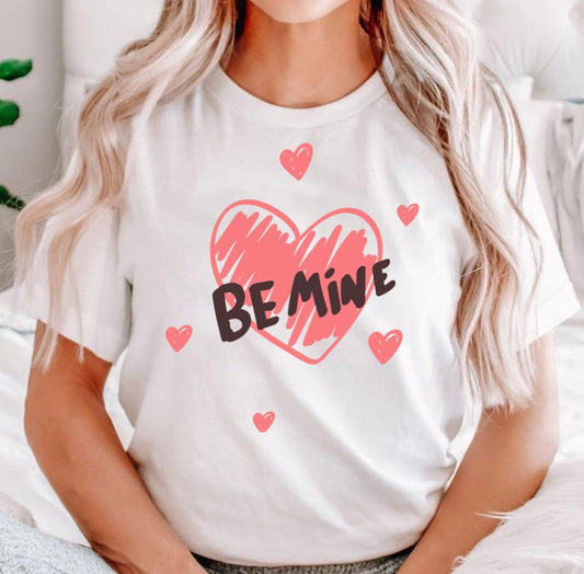 Tricou Be Mine Roz (7527827931354)
