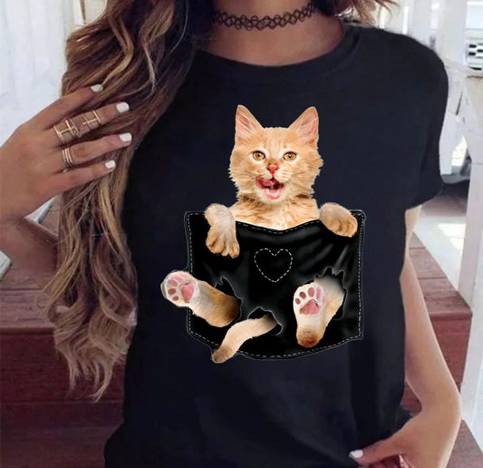 Tricou Black Nice Cat (6909391700152)