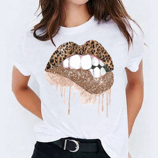Tricou Gold Sweet Lips (7797873705178)