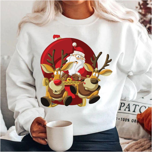 Bluza Mos Craciun si Reni