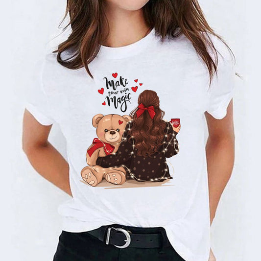 Tricou dama din bumbac 100% White Make Magic