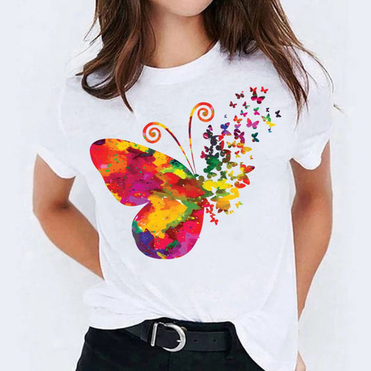 Tricou dama din bumbac 100% Spring Butterfly New
