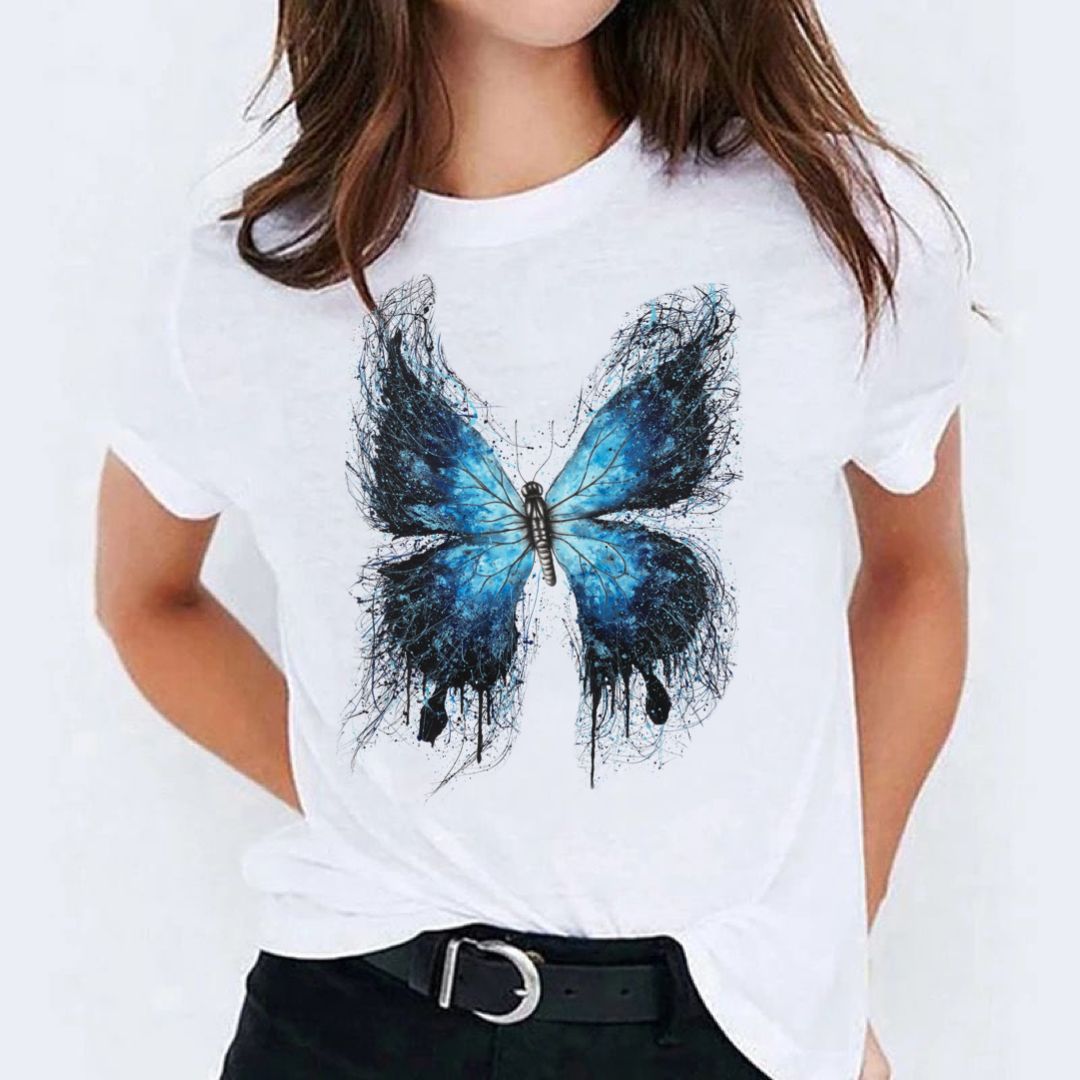 Tricou Fluture Albastru Mare