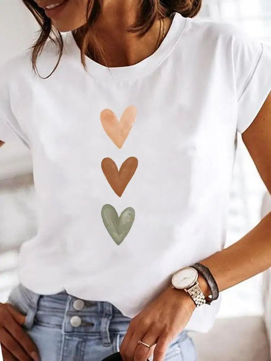 Tricou dama din bumbac 100% 3 Hearts