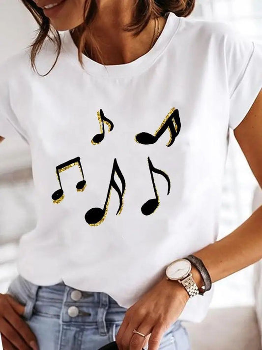 Tricou dama din bumbac 100% Music