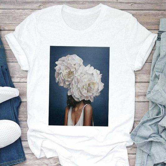 Tricou 2 Flori Albe (6871321903288)