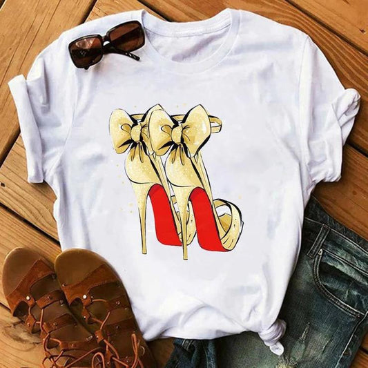 Tricou Gold Heels (6708200276152)